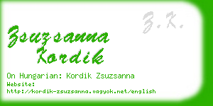 zsuzsanna kordik business card